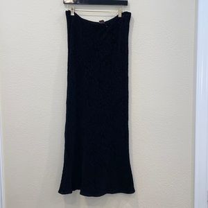 Out of Exile England Maxi Skirt Raised Tonal Design Stretchy  size 3 (14/16)